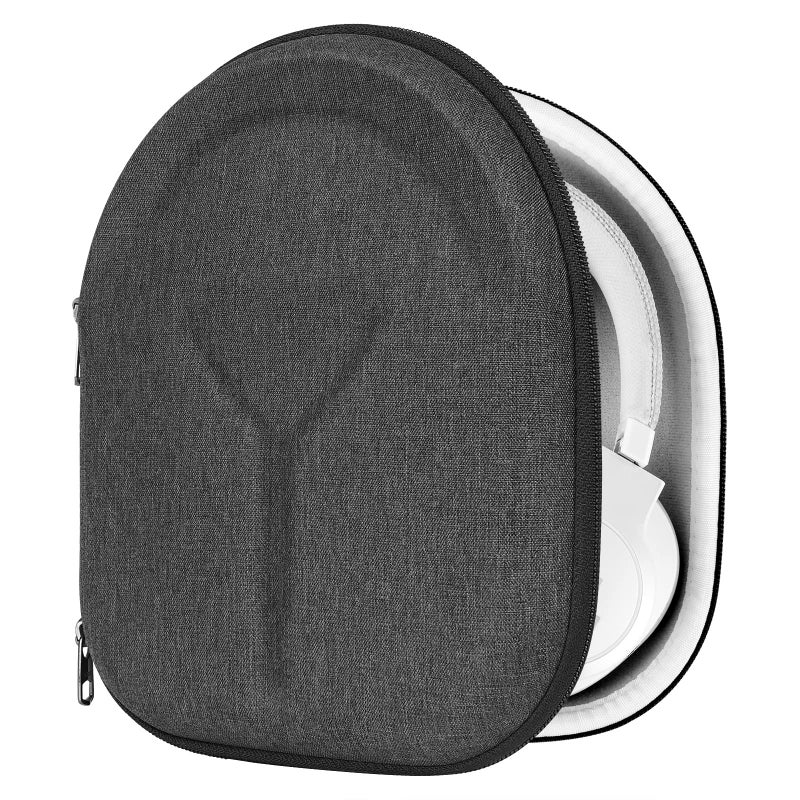 Geekria حافظة سماعات جيكريا شيلد متوافقة مع JBL Tune 760NC/750NC/720BT، Live 770NC، حقيبة سفر صلبة بديلة مع تخزين كابل (رمادي داكن) - Image 1